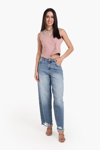 Asymmetrical Sleeveless Vest