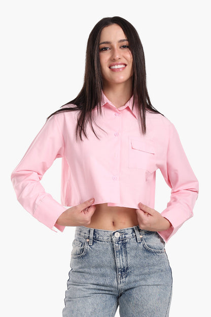 Cropped Viscose Shirt