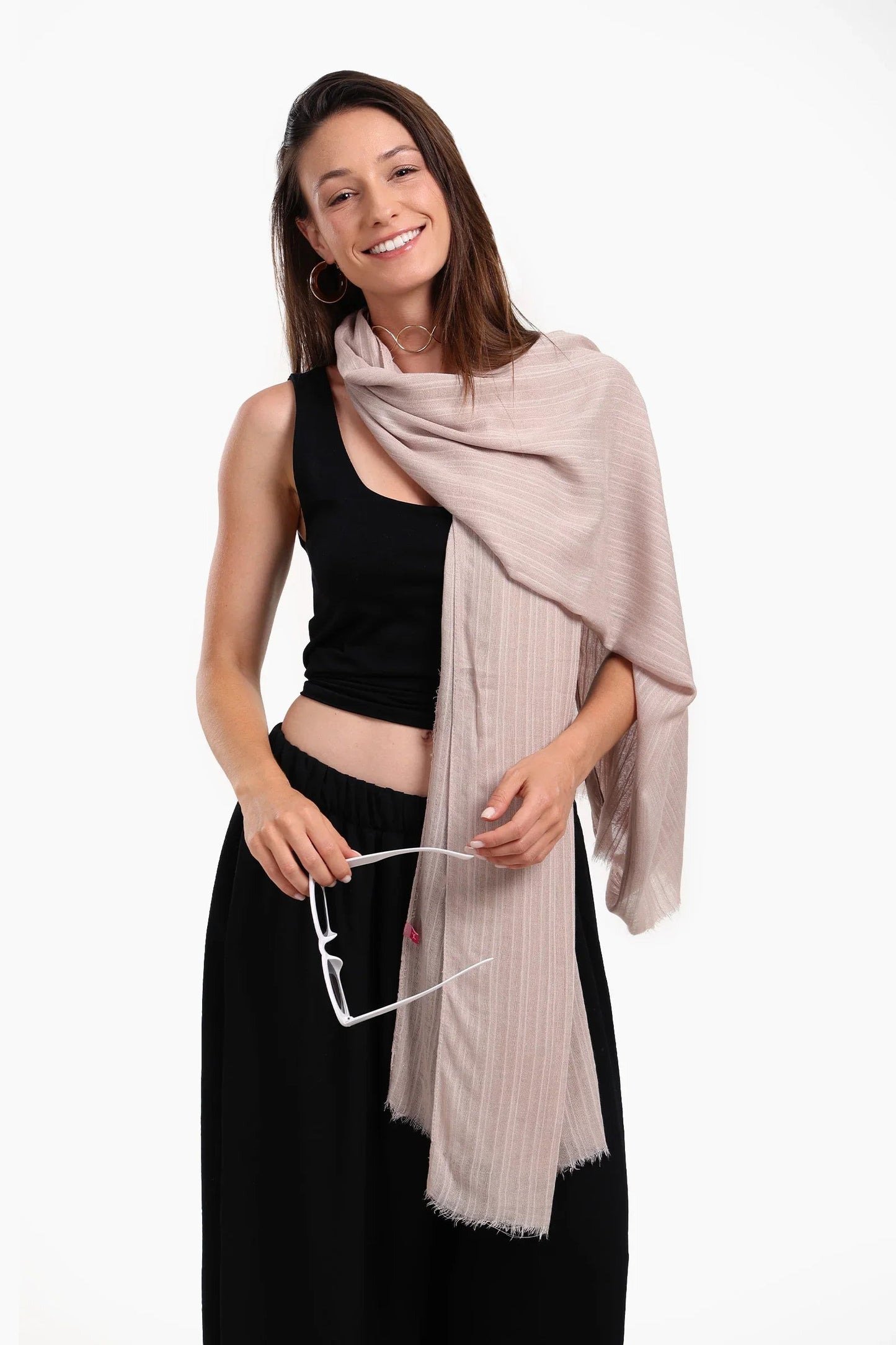 Striped Cotton Scarf