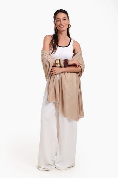 Striped Cotton Scarf