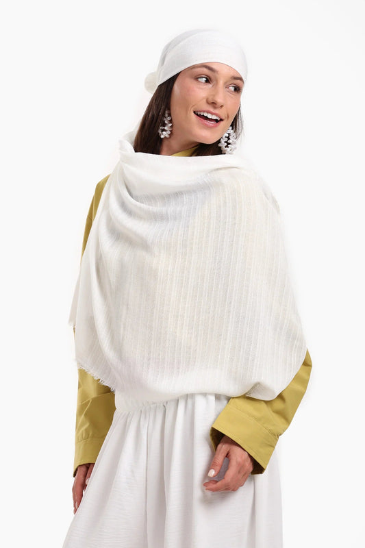 وشاح قطني مخطط