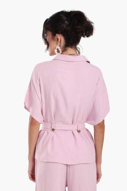 Utility Belted Lounge Top