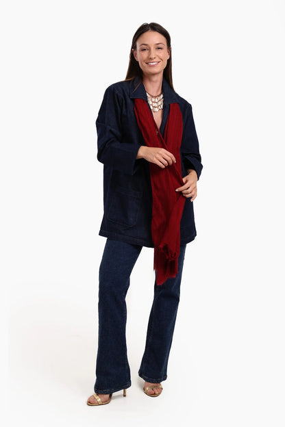 Striped Cotton Scarf