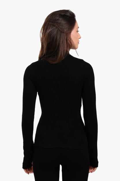 High Neck Top with Thumbhole