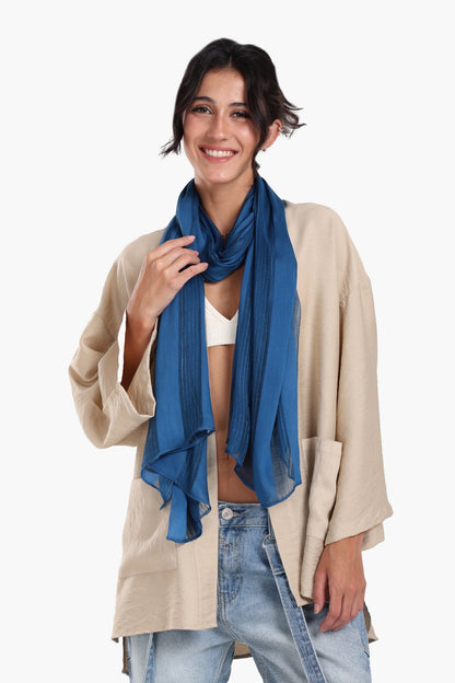 Essential Striped Satin Scarf