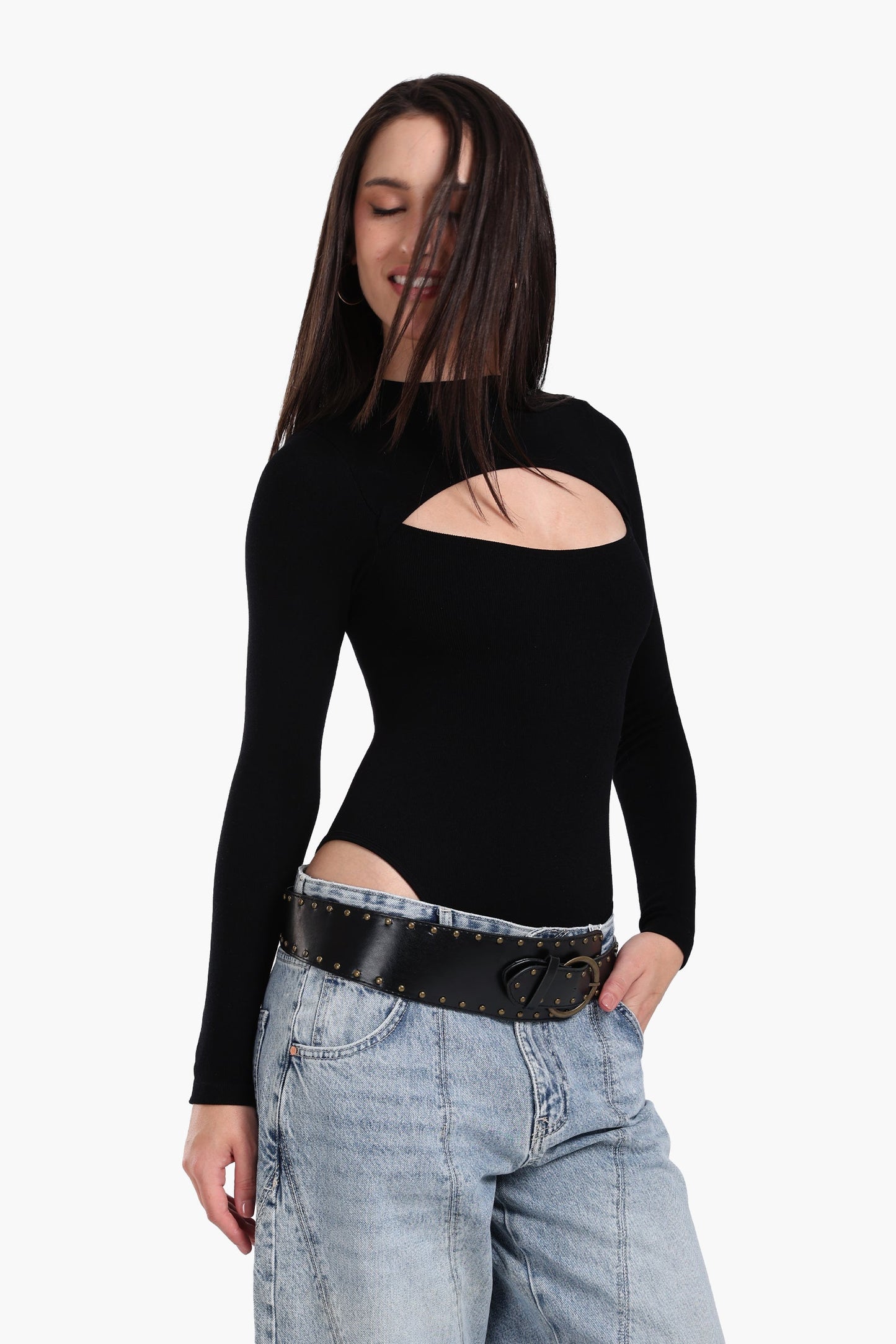 Central Chest Cut-Out Bodysuit