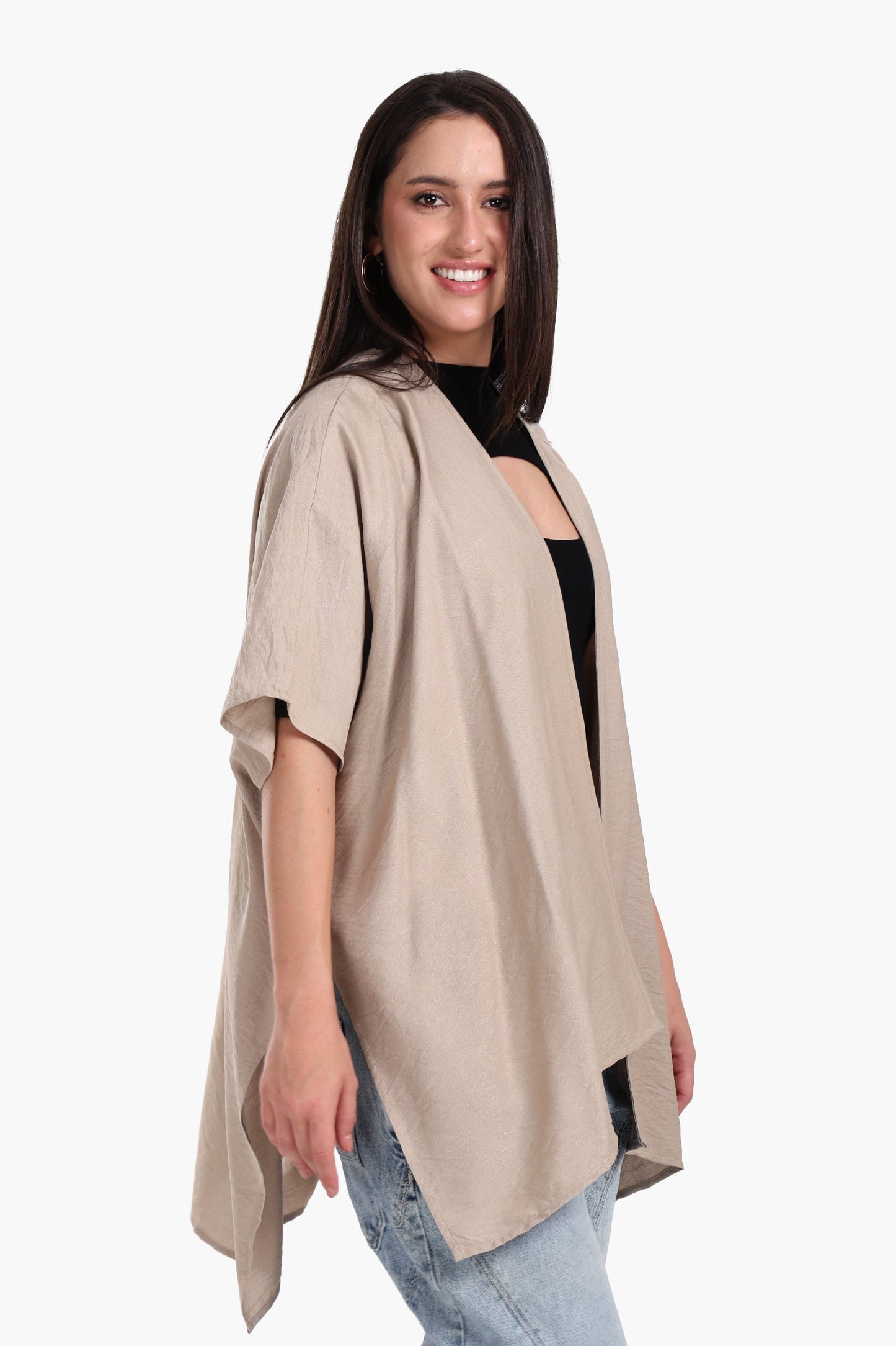 Asymmetrical Tencel Kimono