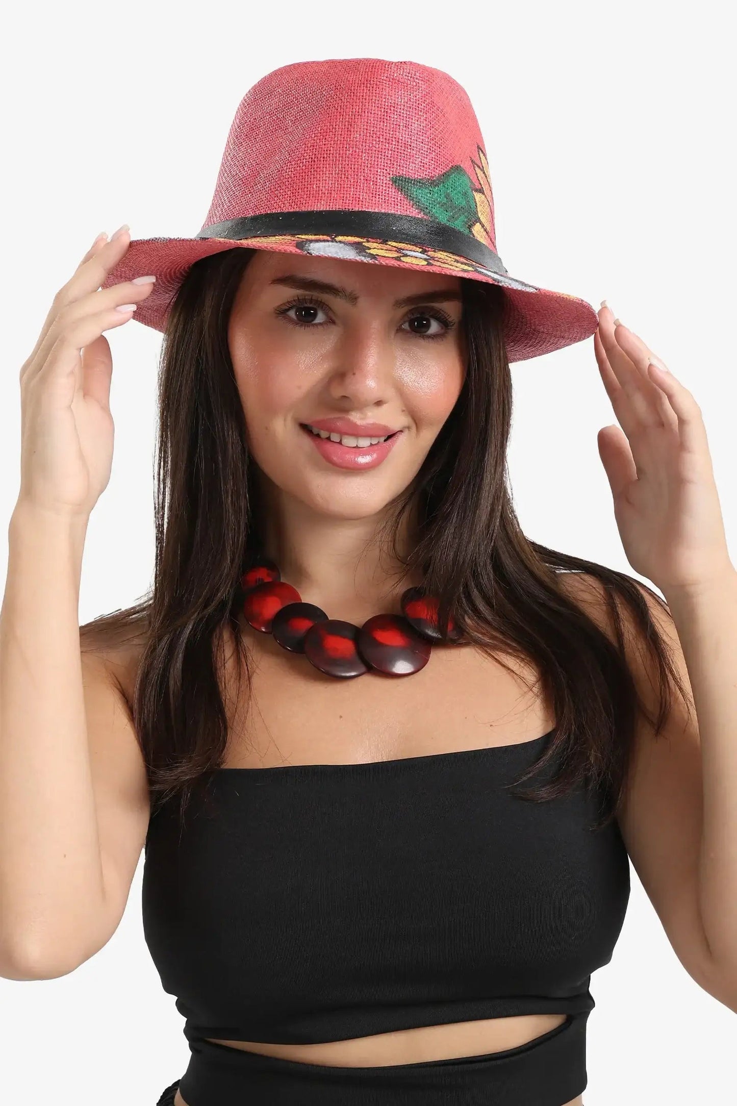 Sunflower Pink Beach Hat