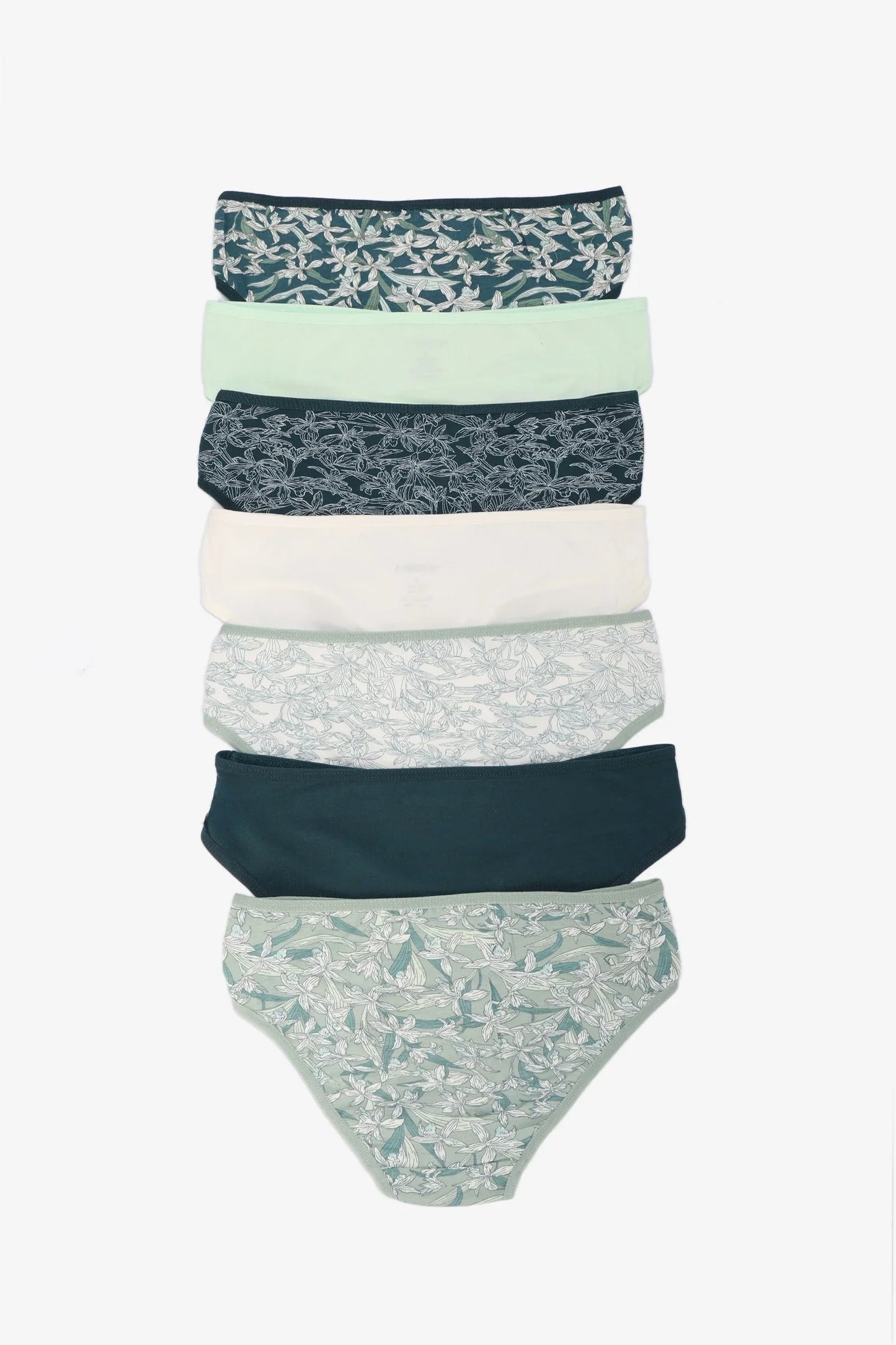 مجموعة من 7 سراويل بيكيني ملونة