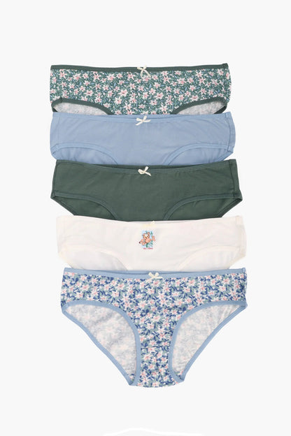 مجموعة من 5 سراويل بيكيني ملونة