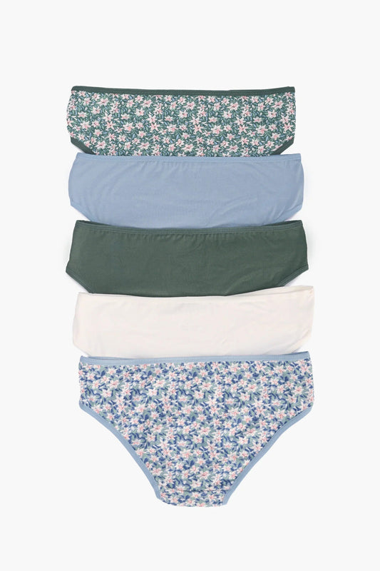 مجموعة من 5 سراويل بيكيني ملونة