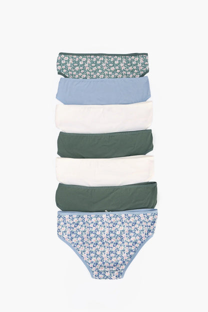 مجموعة من 7 سراويل بيكيني ملونة