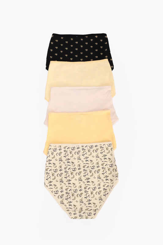 مجموعة من 5 سراويل داخلية كاملة ملونة