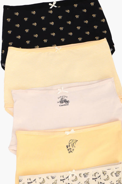 مجموعة من 5 سراويل داخلية كاملة ملونة