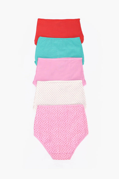 مجموعة من 5 سراويل داخلية كاملة ملونة