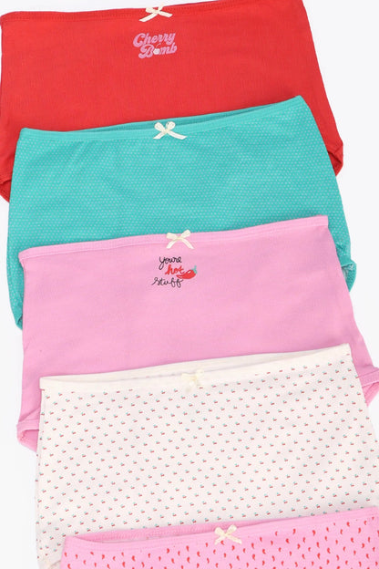 مجموعة من 5 سراويل داخلية كاملة ملونة