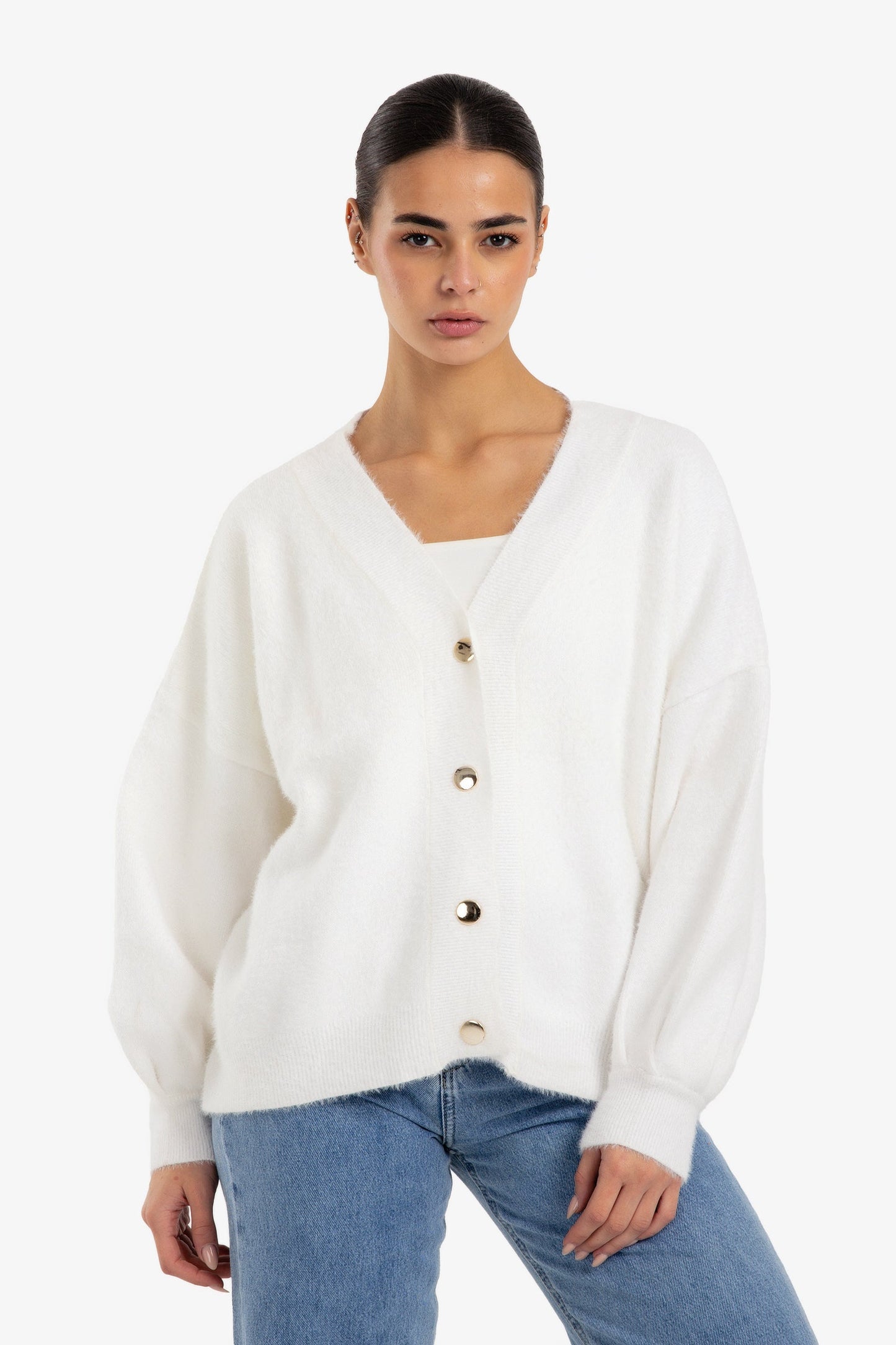 Relaxed V-Neck Cardigan
