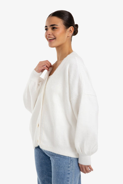 Relaxed V-Neck Cardigan