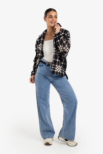 Plaid Buttoned Overshirt