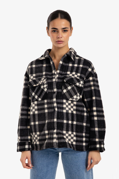 Plaid Buttoned Overshirt