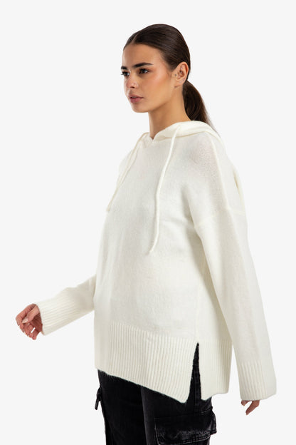 Wool Hooded Pullover