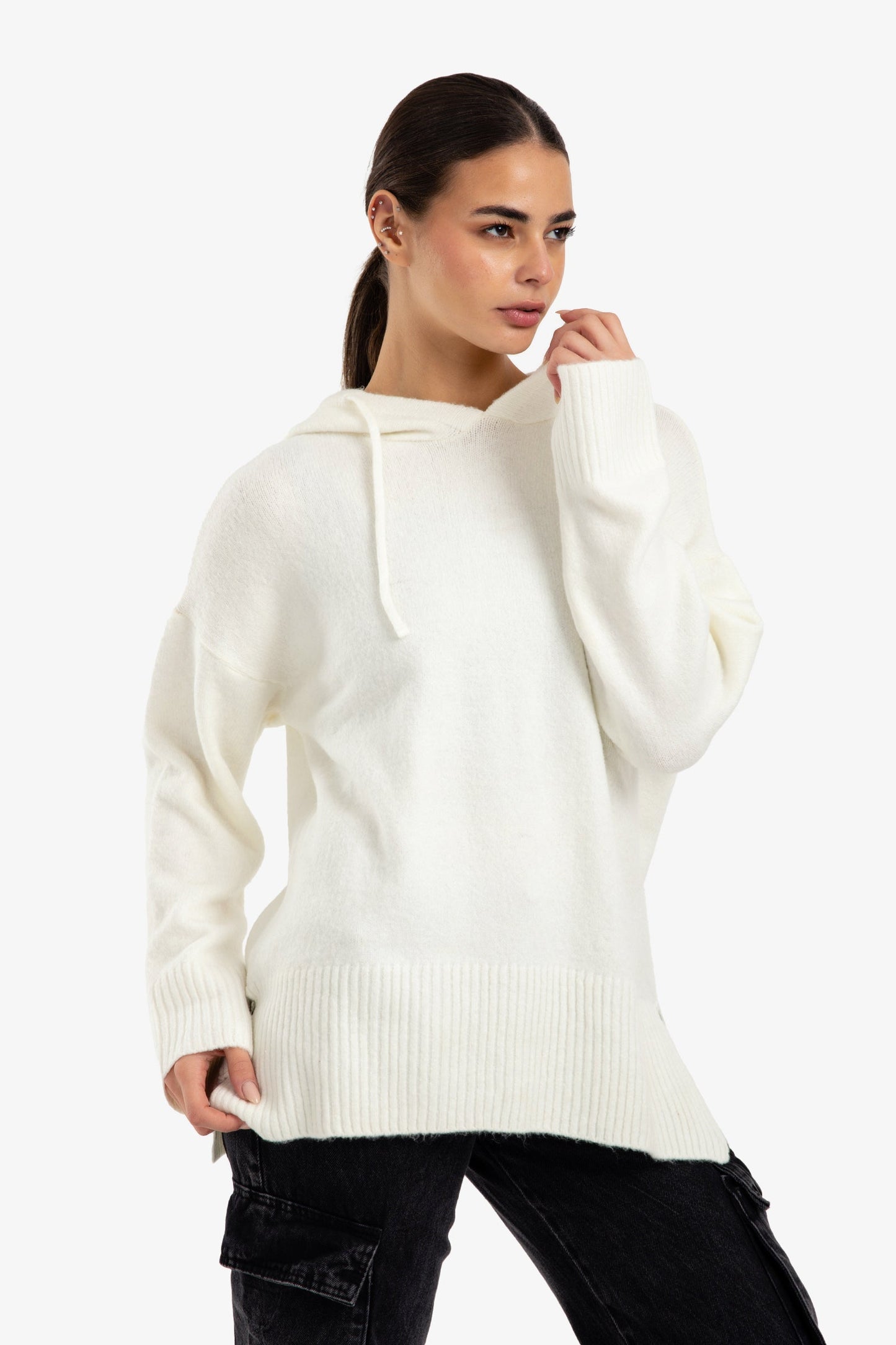 Wool Hooded Pullover