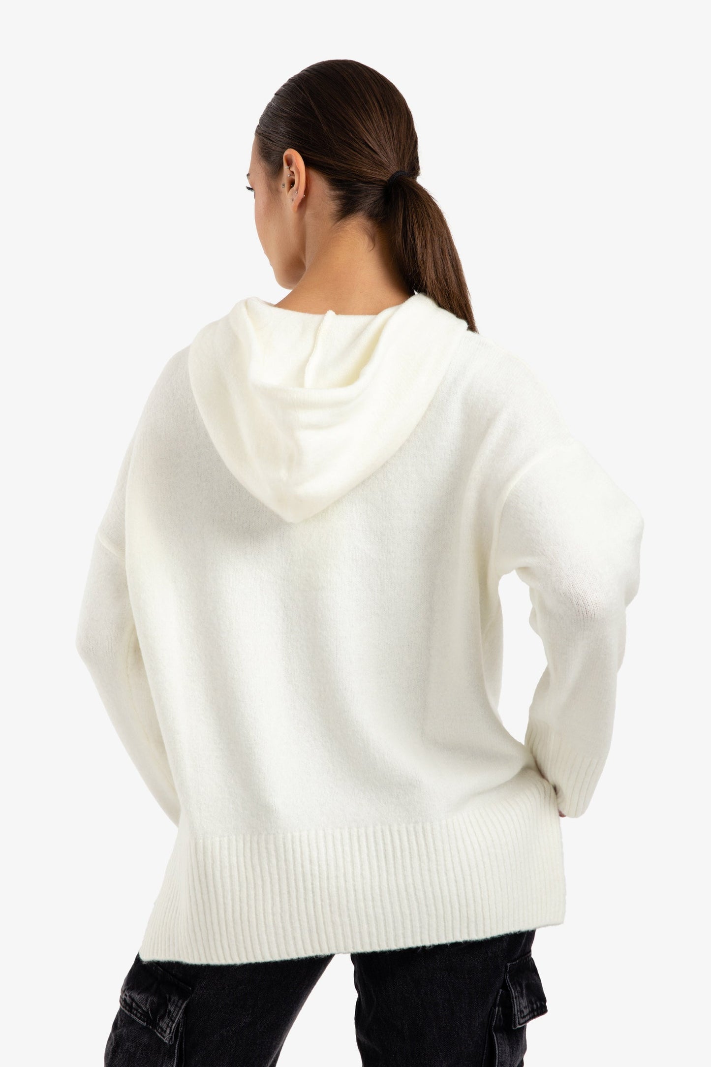 Wool Hooded Pullover