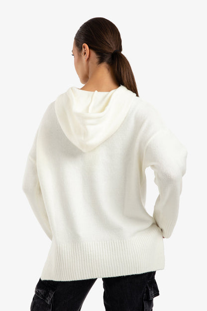 Wool Hooded Pullover