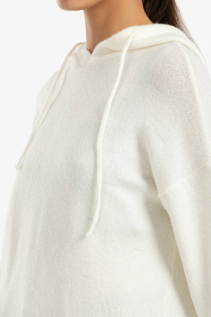 Wool Hooded Pullover