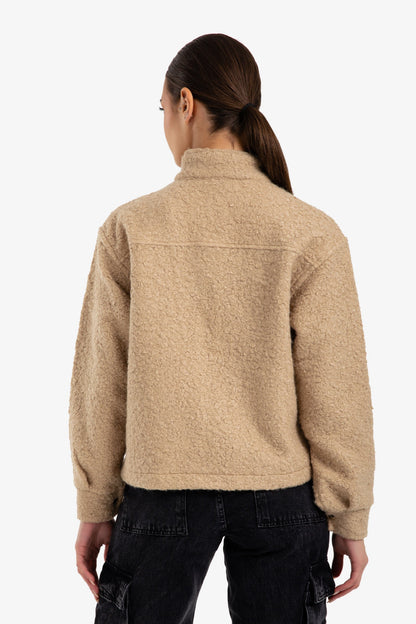 Stand Collar Wool Jacket