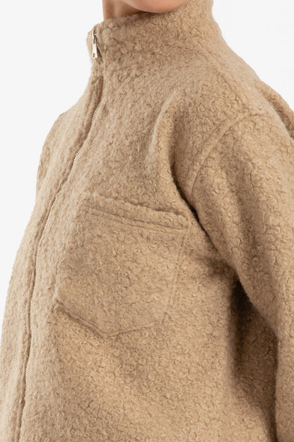 Stand Collar Wool Jacket