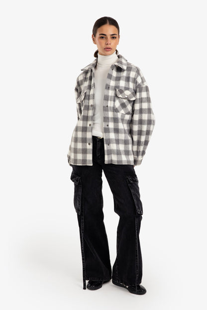 Plaid Buttoned Overshirt