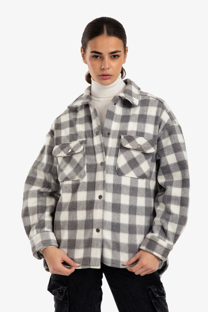 Plaid Buttoned Overshirt