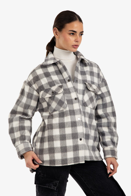 Plaid Buttoned Overshirt