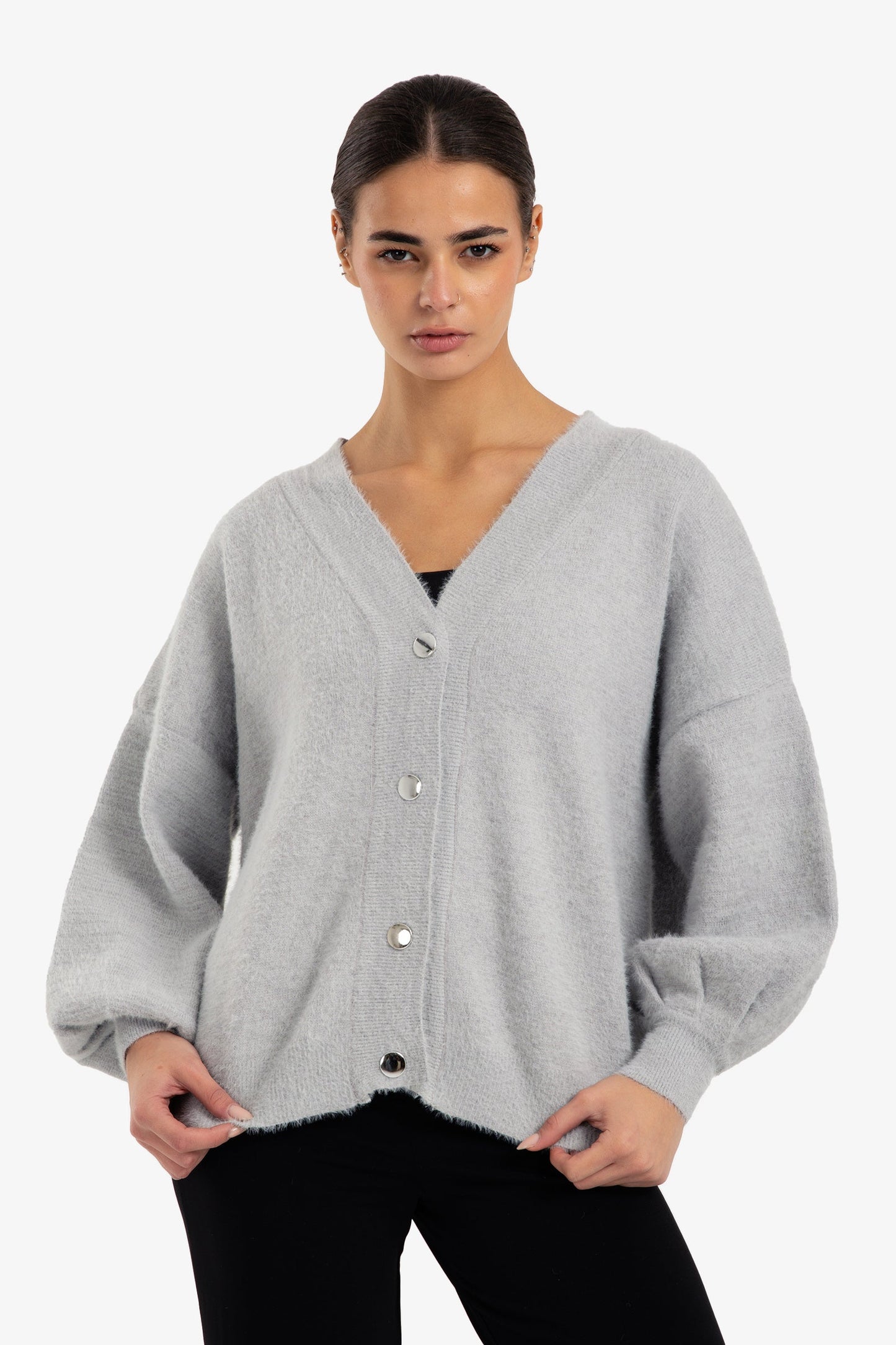 Relaxed V-Neck Cardigan