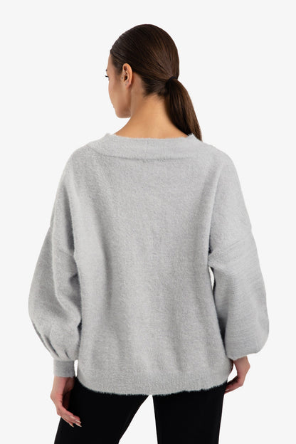 Relaxed V-Neck Cardigan