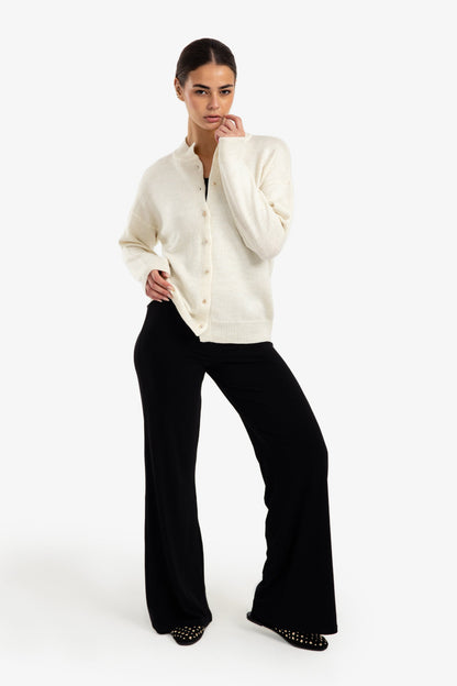 Knit Button-Front Sweater