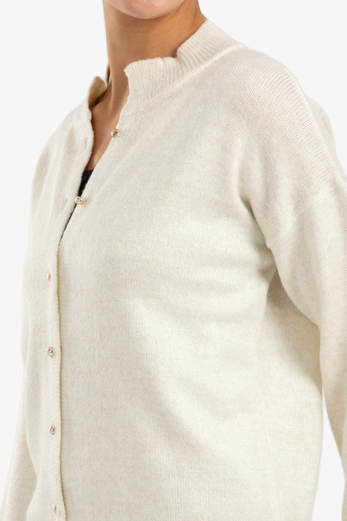 Knit Button-Front Sweater