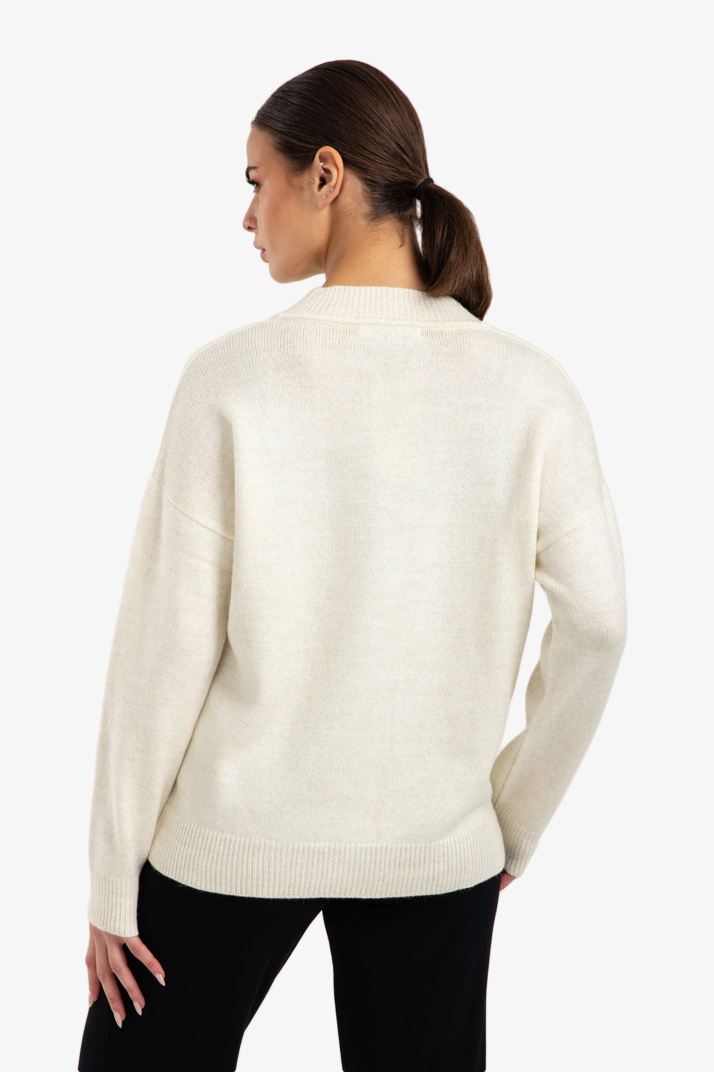 Knit Button-Front Sweater