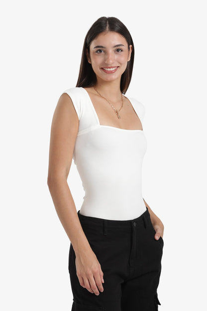 Cut-Out Microfiber Bodysuit