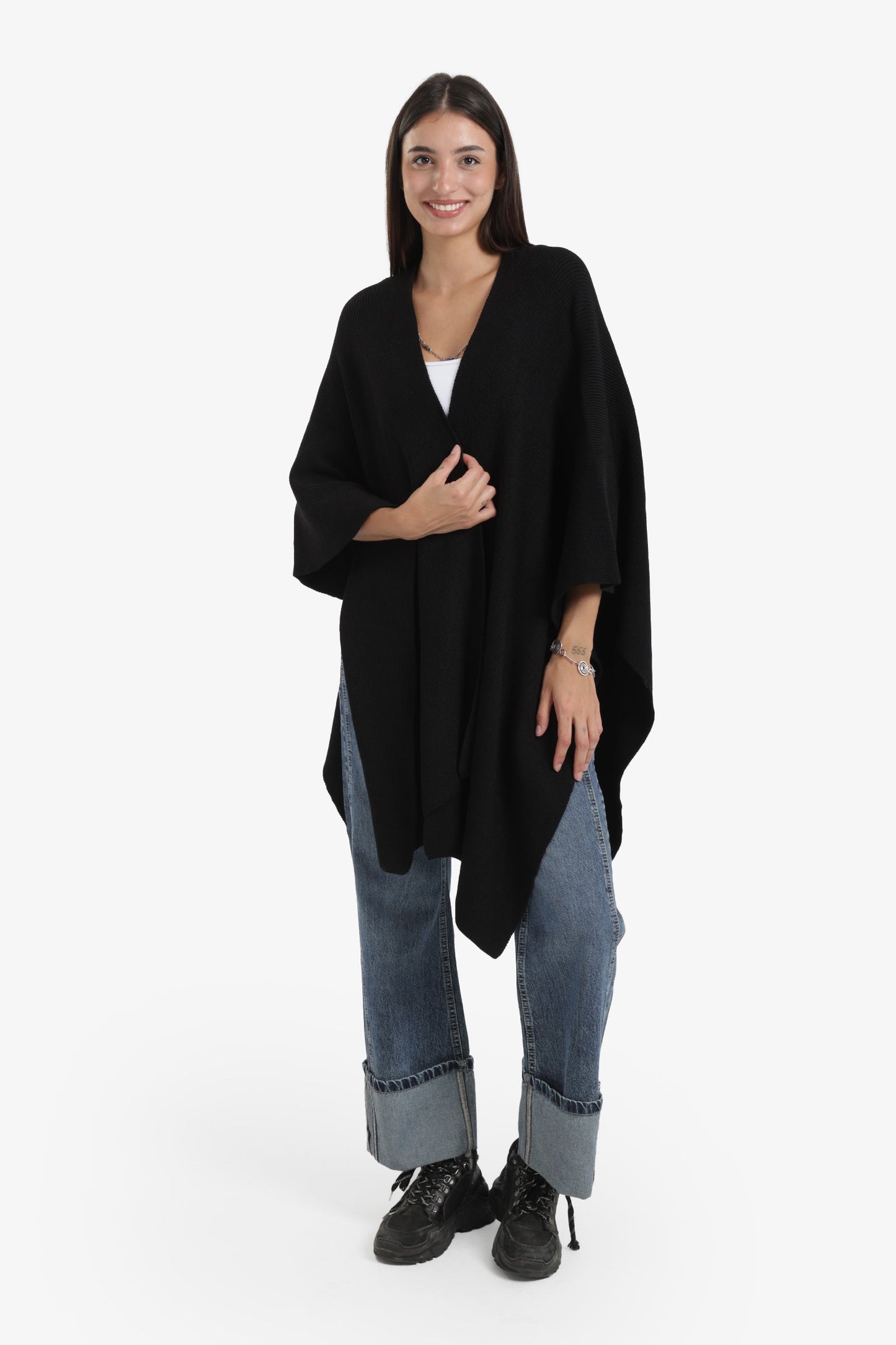 One Size Knitted Poncho
