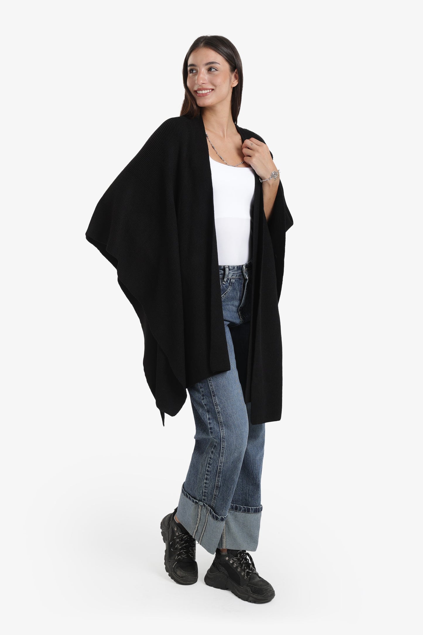 One Size Knitted Poncho