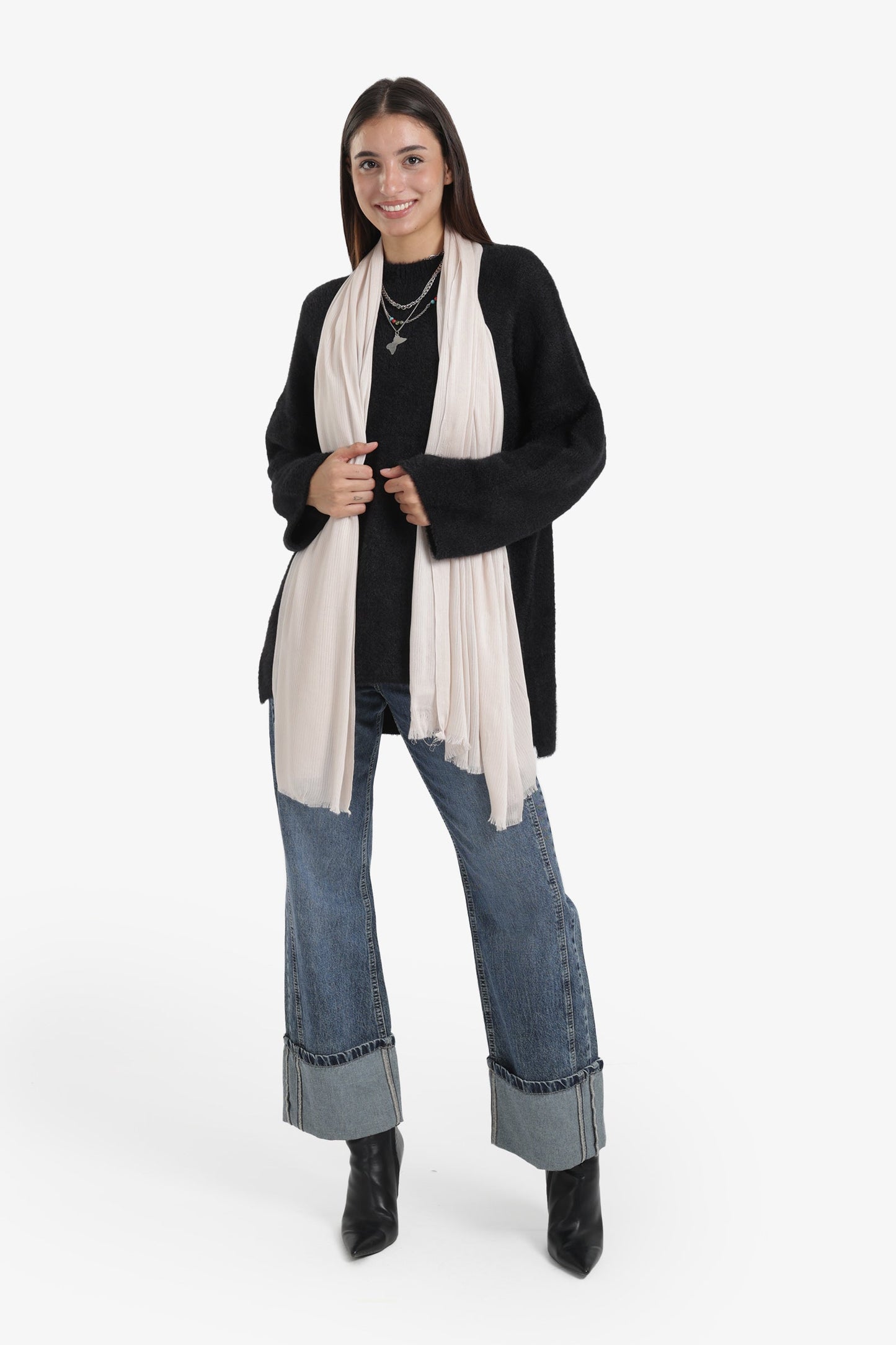 Ribbed Rectangular Scarf