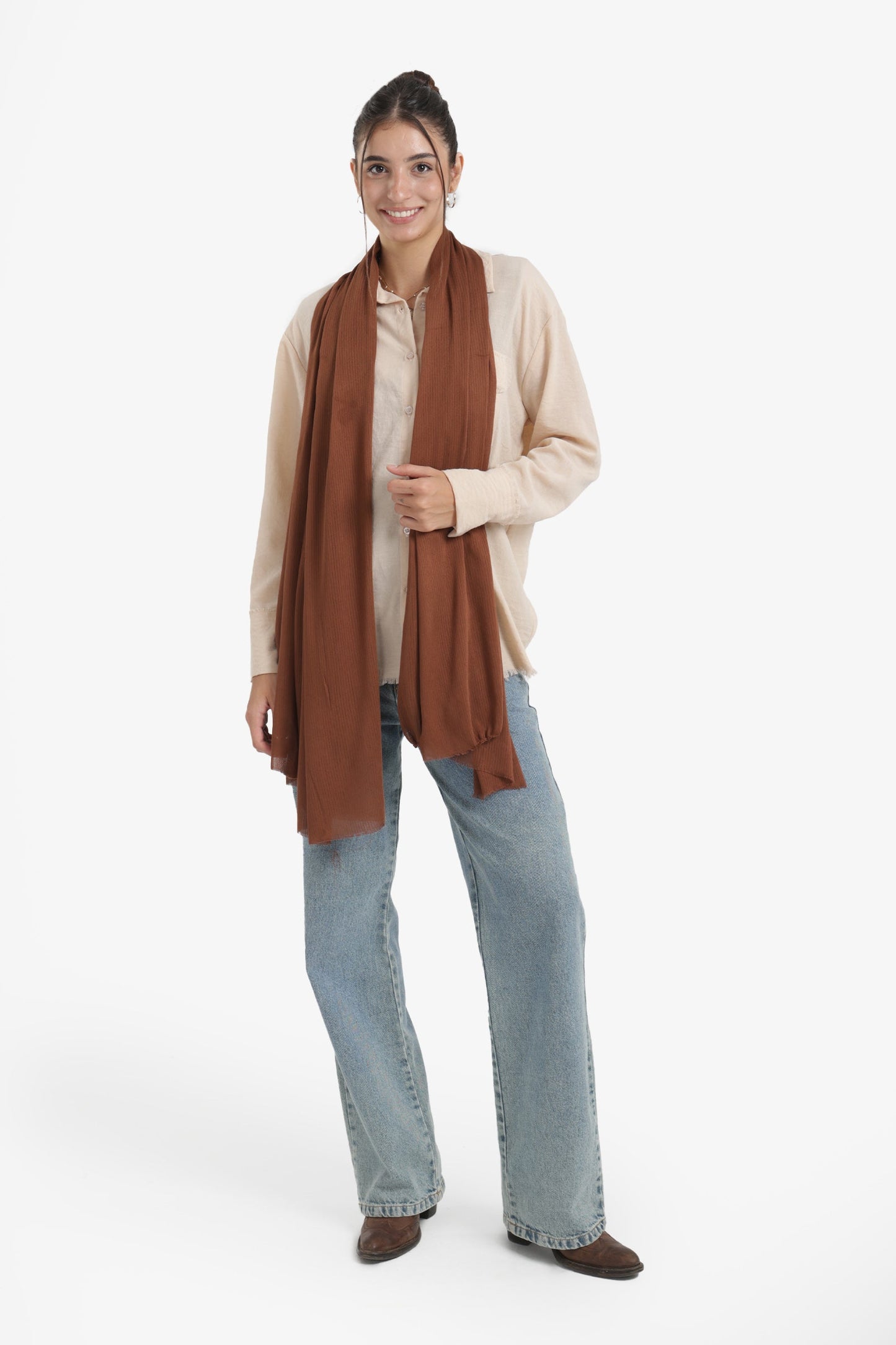 Ribbed Rectangular Scarf