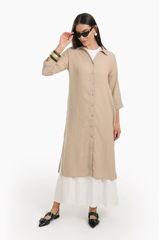 Plain Lounge Shirt Dress