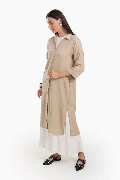 Plain Lounge Shirt Dress