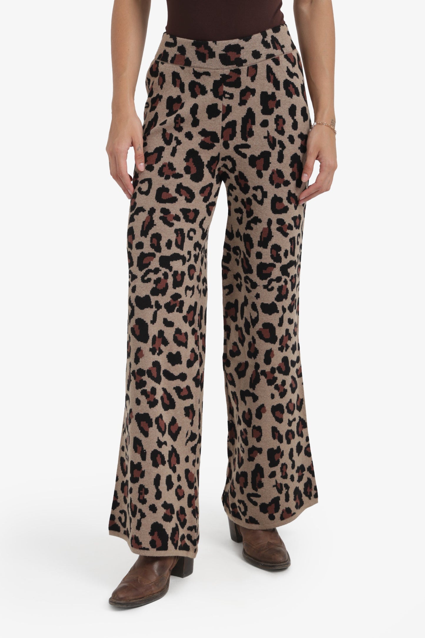 Leopard Flare Pants