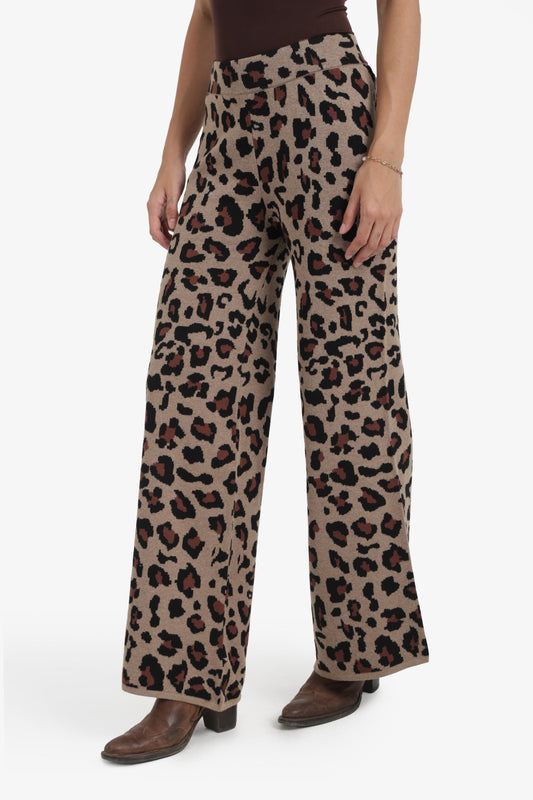 Leopard Flare Pants