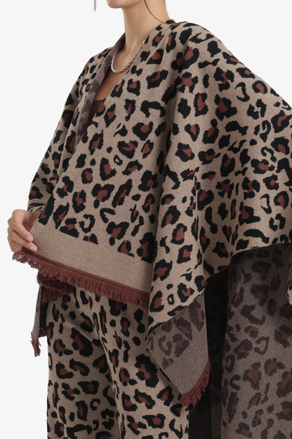 Leopard Pattern Poncho