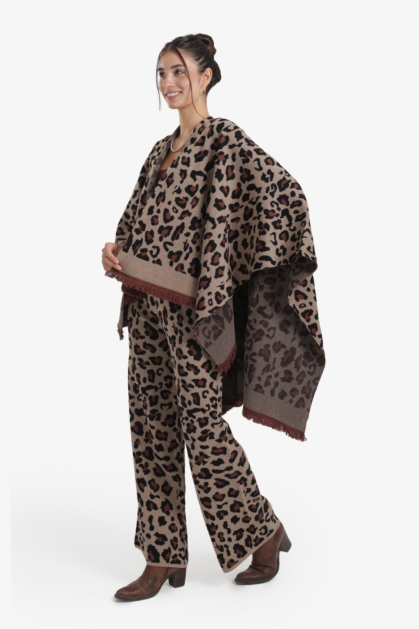 Leopard Pattern Poncho